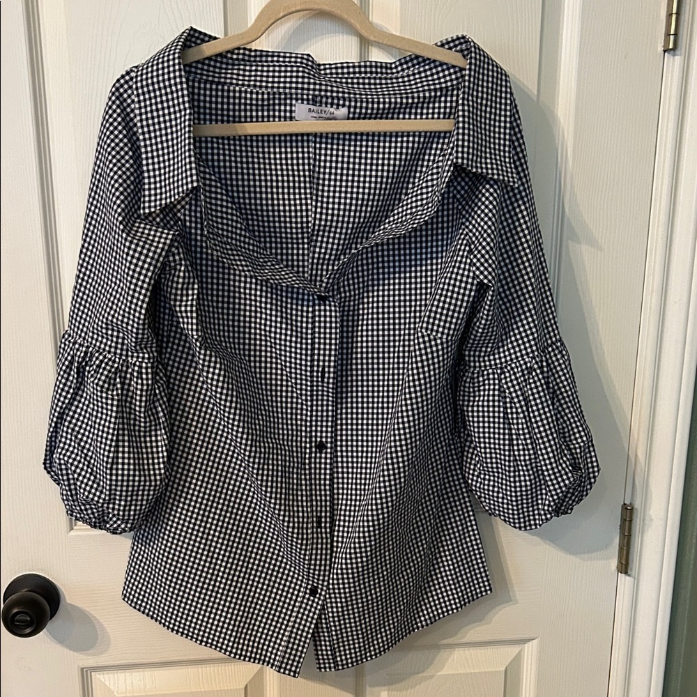 Bailey /44 Black and White Checkered Button Down Shirt